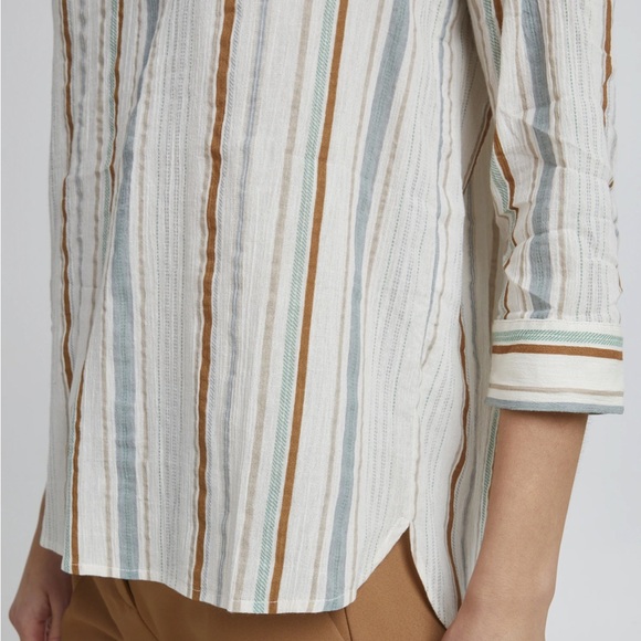 FRANSA Fanadja Blouse Cotton 3/4 Sleeves V Neck Size XL - Picture 6 of 15